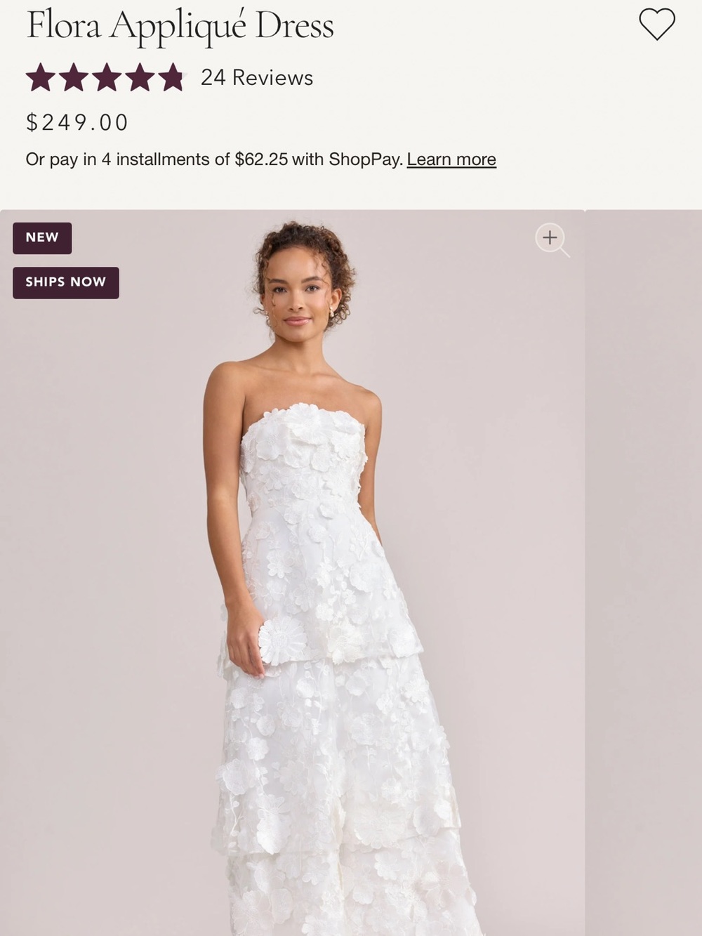 Revelry Flora Appliqué Maxi Dress in White